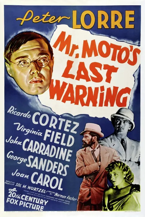 Framed Print : MR. MOTO'S LAST WARNING, top left: Peter Lorre, bottom clockwise from right: John Carradine, George Sanders, Virginia Field, 1939, TM and Copyright 20th Century Fox Film Corp