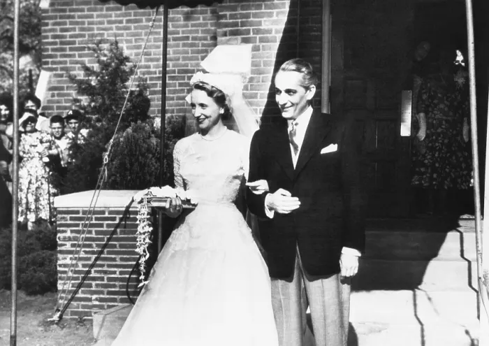 Framed Print : Mr. & Mrs. Clifton Daniel leave the Trinity Episcopal Church after their wedding. She was Margaret Truman, only child of former Pres. Harry and Bess Truman