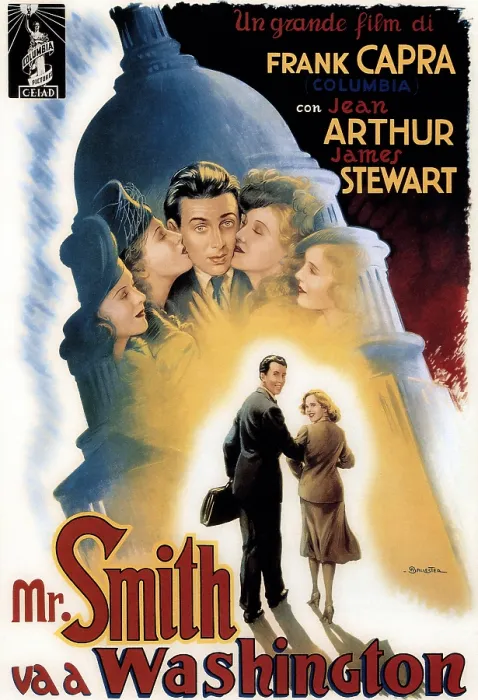 Framed Print : MR. SMITH GOES TO WASHINGTON, (aka MR. SMITH VA A WASHINGTON), James Stewart, Jean Arthur, 1939