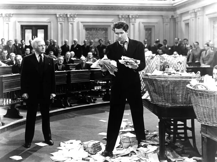 Framed Print : MR. SMITH GOES TO WASHINGTON, Claude Rains, James Stewart, 1939