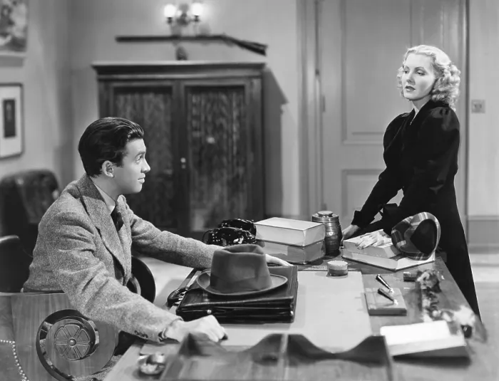 Framed Print : MR. SMITH GOES TO WASHINGTON, from left: James Stewart, Jean Arthur, 1939