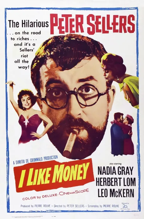 Framed Print : MR. TOPAZE, (aka I LIKE MONEY), US poster art, left: Nadia Gray; center: Peter Sellers, 1961, TM & Copyright 20th Century Fox Film Corp
