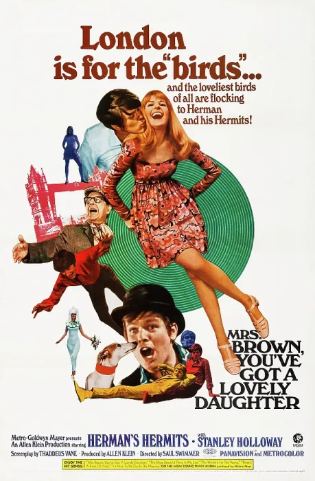 Framed Print : MRS. BROWN, YOU'VE GOT A LOVELY DAUGHTER, US poster art, clockwise from bottom: Peter Noone, Keith Hopwood, Stanley Holloway, Peter Noone, Sheila White, 1968 Framed Print : MRS. BROWN, YOU'VE GOT A LOVELY DAUGHTER, US poster art, clockwise from bottom: Peter Noone, Keith Hopwood, Stanley Holloway, Peter Noone, Sheila White, 1968
