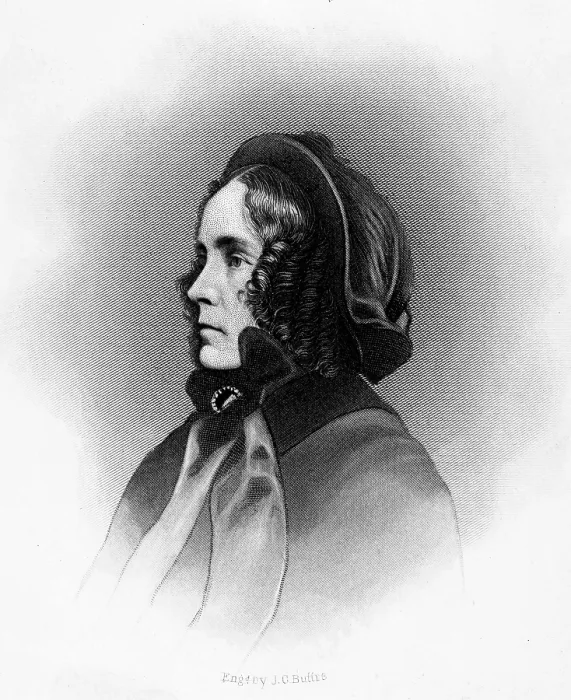 Framed Print : Mrs. Franklin Pierce, engraved by JC Butte. ca. 1850's Framed Print : Mrs. Franklin Pierce, engraved by JC Butte. ca. 1850's