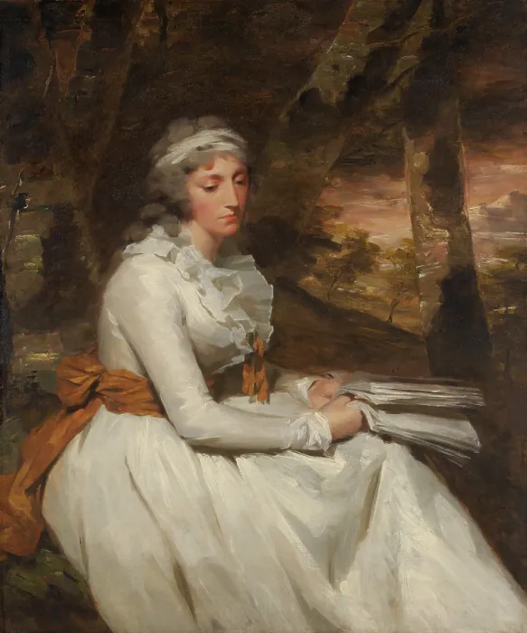 Framed Print : MRS. RICHARD ALEXANDER OSWALD, by Sir Henry Raeburn, 1794, British painting, oil on canvas