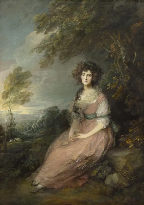 Framed Print : Mrs. Richard Brinsley Sheridan, by Thomas Gainsborough, 1785-87, British painting, oil on canvas Framed Print : Mrs. Richard Brinsley Sheridan, by Thomas Gainsborough, 1785-87, British painting, oil on canvas
