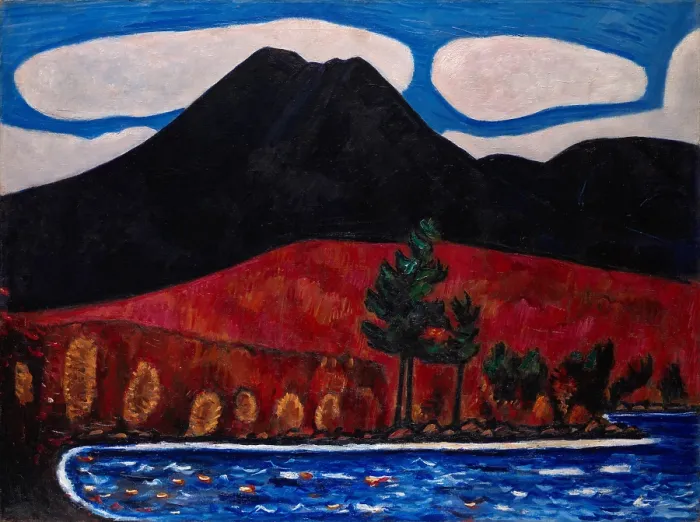 Framed Print : MT. KATAHDIN (MAINE), AUTUMN #2, by Marsden Hartley, 1940-41, American painting, oil on canvas Framed Print : MT. KATAHDIN (MAINE), AUTUMN #2, by Marsden Hartley, 1940-41, American painting, oil on canvas