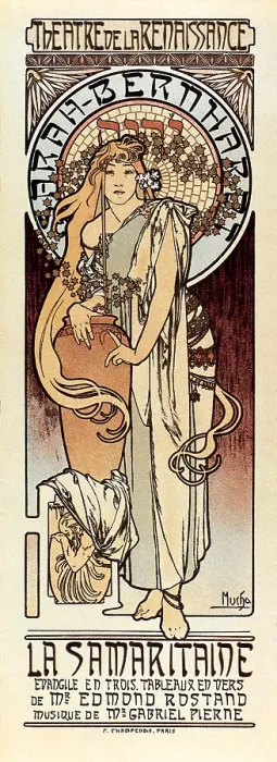 Framed Print : MUCHA, Alphonse Maria (1860-1939). La Samaritaine. 1897 Framed Print : MUCHA, Alphonse Maria (1860-1939). La Samaritaine. 1897