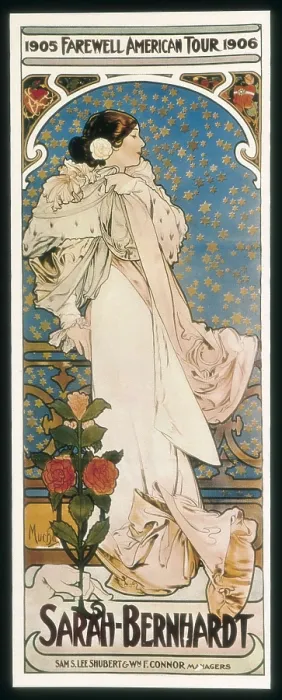 Framed Print : MUCHA, Alphonse Maria (1860-1939). Farewell American Tour of Sarah Bernhardt. 1905