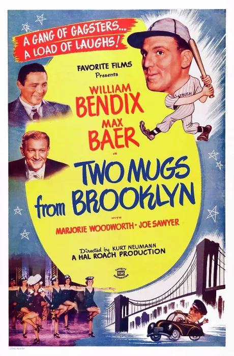 Framed Print : TWO MUGS FROM BROOKLYN, poster art, top right: William Bendix, left from top: Max Baer, 1942 Framed Print : TWO MUGS FROM BROOKLYN, poster art, top right: William Bendix, left from top: Max Baer, 1942