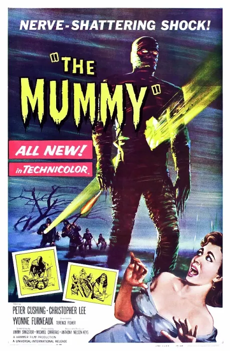 Framed Print : THE MUMMY, bottom right: Yvonne Furneaux, 1959