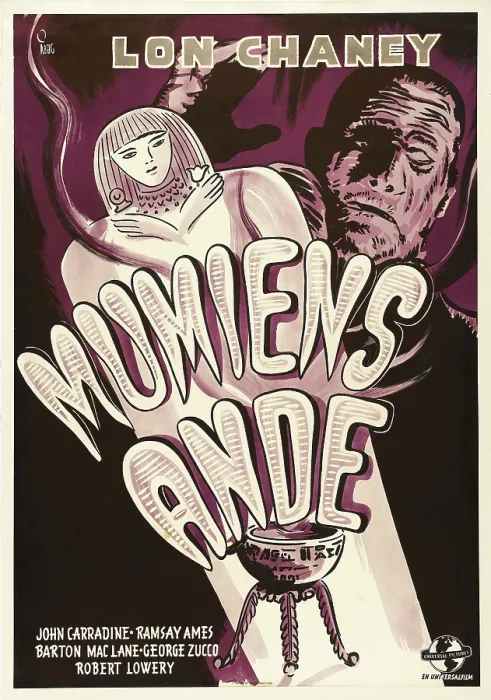 Framed Print : THE MUMMY'S GHOST, (aka MUMIENS ANDE), Swedish poster art, 1944