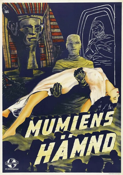 Framed Print : THE MUMMY'S HAND, Swedish poster art, 1940