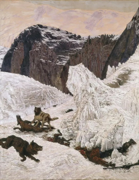 Framed Print : MUOZ i DEGRAIN, Antoni (1841-1924). Drama at Sierra Nevada. 1912. Oil on canvas. SPAIN. Valencia. San Pio V Fine Arts Museum. AISA / Everett Collection**US SALES ONLY**