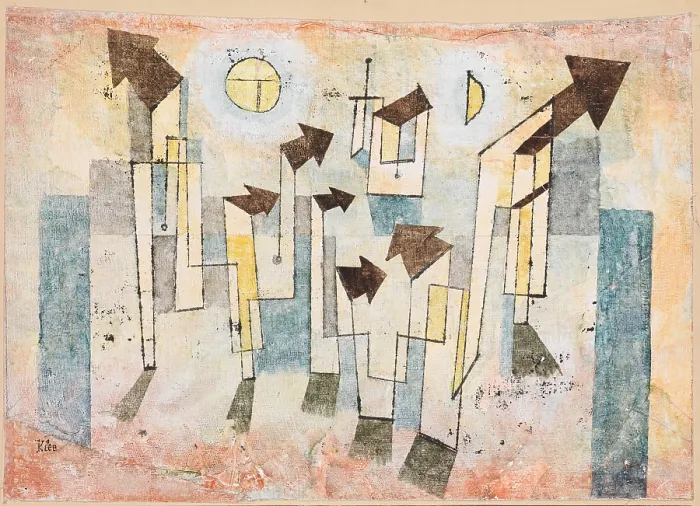 Framed Print : MURAL FROM THE TEMPLE OF LONGING THITHER, by Paul Klee, 1922, Swiss painting, watercolor and ink Framed Print : MURAL FROM THE TEMPLE OF LONGING THITHER, by Paul Klee, 1922, Swiss painting, watercolor and ink