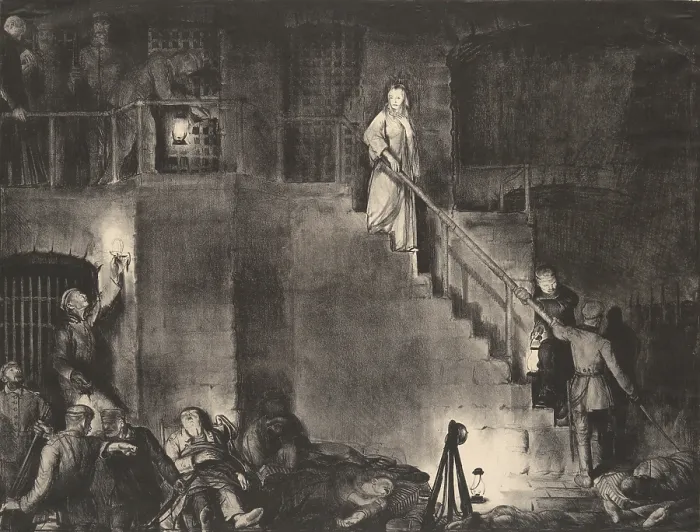 Framed Print : MURDER OF EDITH CAVELL, by George Bellows, 1918, American print, lithograph Framed Print : MURDER OF EDITH CAVELL, by George Bellows, 1918, American print, lithograph