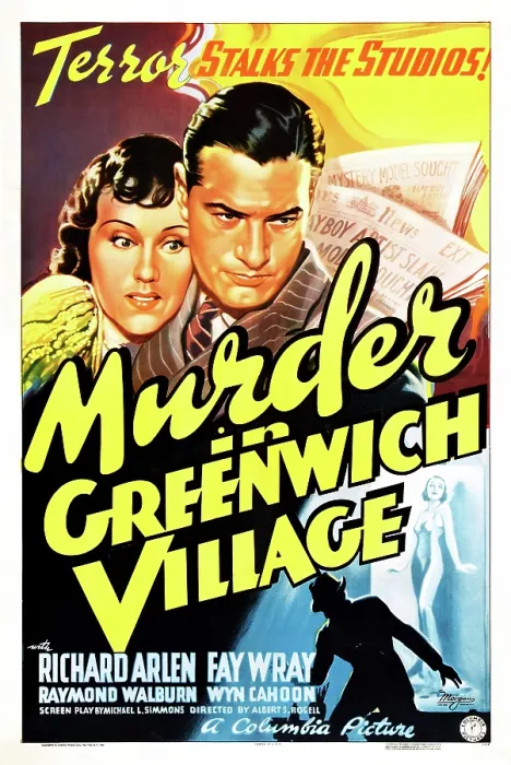 Framed Print : MURDER IN GREENWICH VILLAGE, US poster, from left: Fay Wray, Richard Arlen on poster art, 1937 Framed Print : MURDER IN GREENWICH VILLAGE, US poster, from left: Fay Wray, Richard Arlen on poster art, 1937