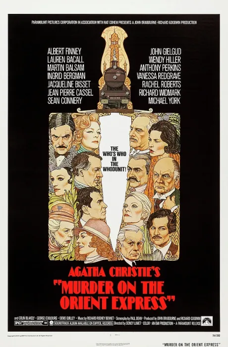Framed Print : MURDER ON THE ORIENT EXPRESS, US Poster, 1974 Framed Print : MURDER ON THE ORIENT EXPRESS, US Poster, 1974