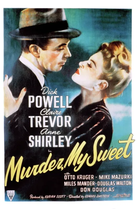 Framed Print : MURDER, MY SWEET, Dick Powell, Claire Trevor, 1944