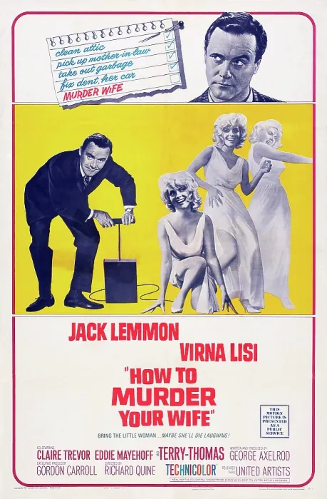 Framed Print : HOW TO MURDER YOUR WIFE, US poster art, Jack Lemmon, Virna Lisi, 1965