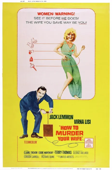 Framed Print : HOW TO MURDER YOUR WIFE, US poster art, from left: Jack Lemmon, Virna Lisi, 1965