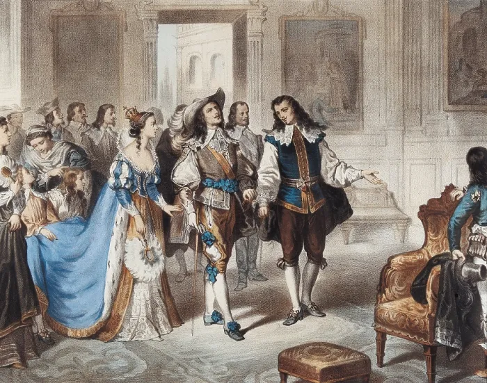 Framed Print : MURILLO, Bartolome Esteban (1617-1682). 'El pintor Murillo visitando El Escorial' ('Painter Murillo visiting El Escorial). Litography by L. Turgis, 19th c