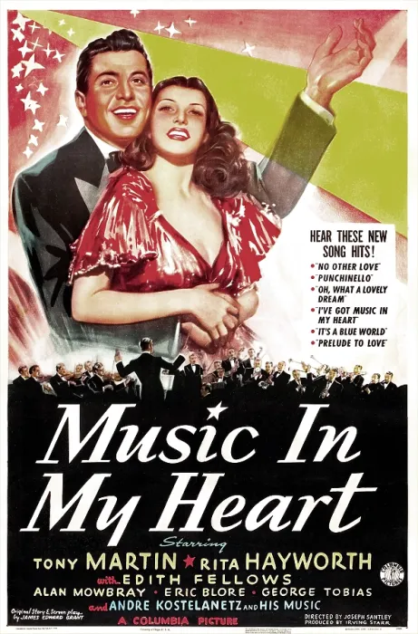 Framed Print : MUSIC IN MY HEART, US poster, Tony Martin, Rita Hayworth, 1940