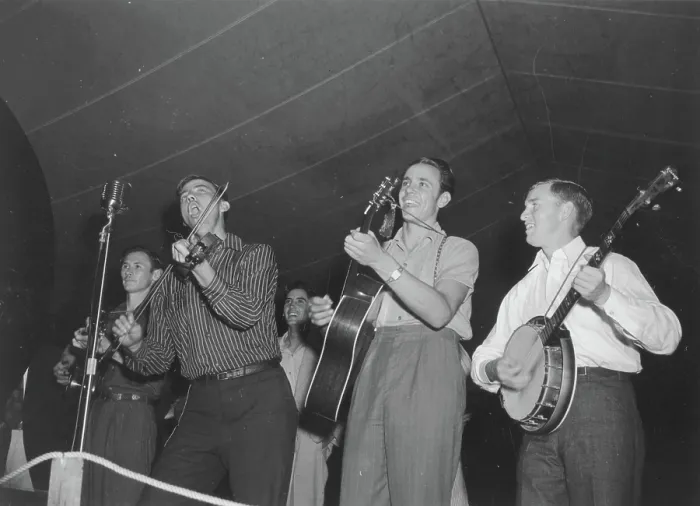 Framed Print : Four musicians performing at the Mountain Musical Festival, Asheville, North Carolina, circa 1930s-1940s Framed Print : Four musicians performing at the Mountain Musical Festival, Asheville, North Carolina, circa 1930s-1940s