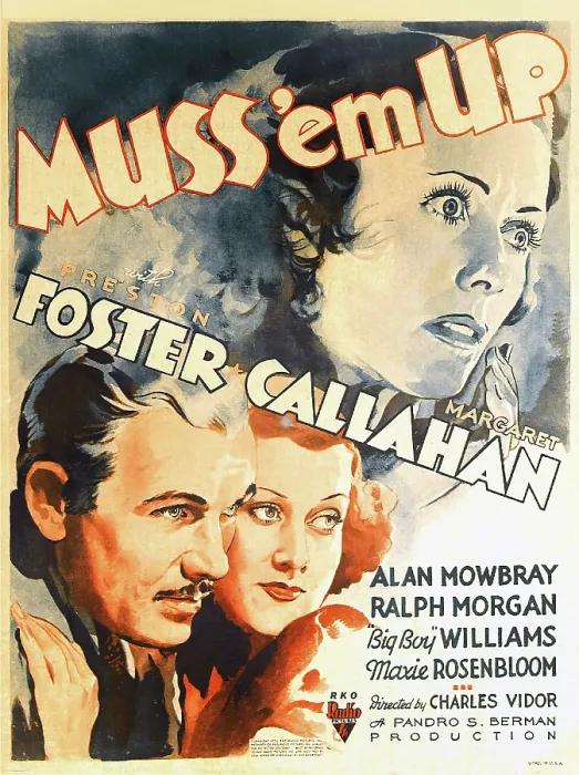 Framed Print : MUSS EM UP, US poster art, top: Molly Lamont; bottom from left: Preston Foster, Margaret Callahan, 1936 Framed Print : MUSS EM UP, US poster art, top: Molly Lamont; bottom from left: Preston Foster, Margaret Callahan, 1936