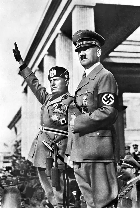 Framed Print : Mussolini and Hitler together in Berlin, May 1, 1938. CSU Archives Framed Print : Mussolini and Hitler together in Berlin, May 1, 1938. CSU Archives