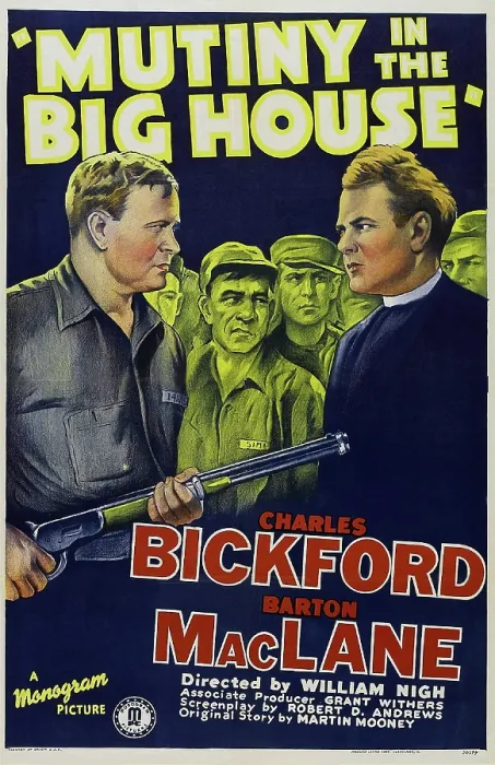 Framed Print : MUTINY IN THE BIG HOUSE, US poster art, foreground from left: Barton MacLane, Charles Bickford, 1939 Framed Print : MUTINY IN THE BIG HOUSE, US poster art, foreground from left: Barton MacLane, Charles Bickford, 1939