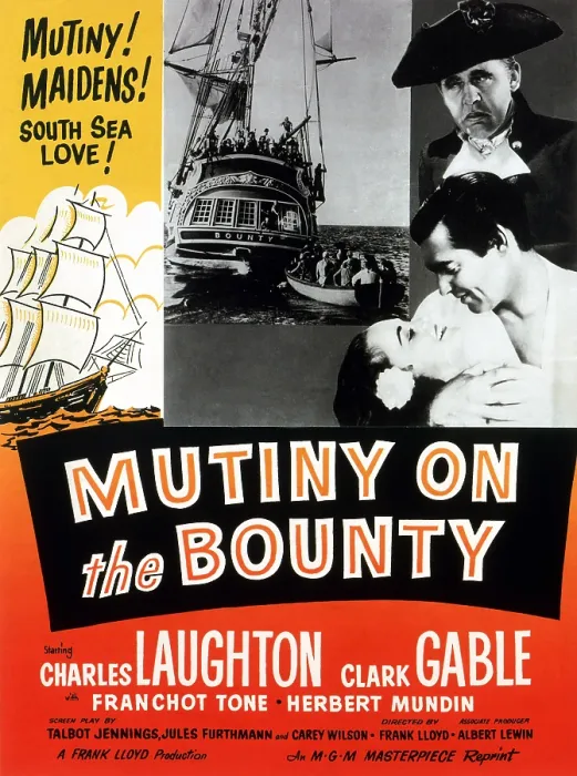 Framed Print : MUTINY ON THE BOUNTY, Movita, Clark Gable, Charles Laughton, 1935