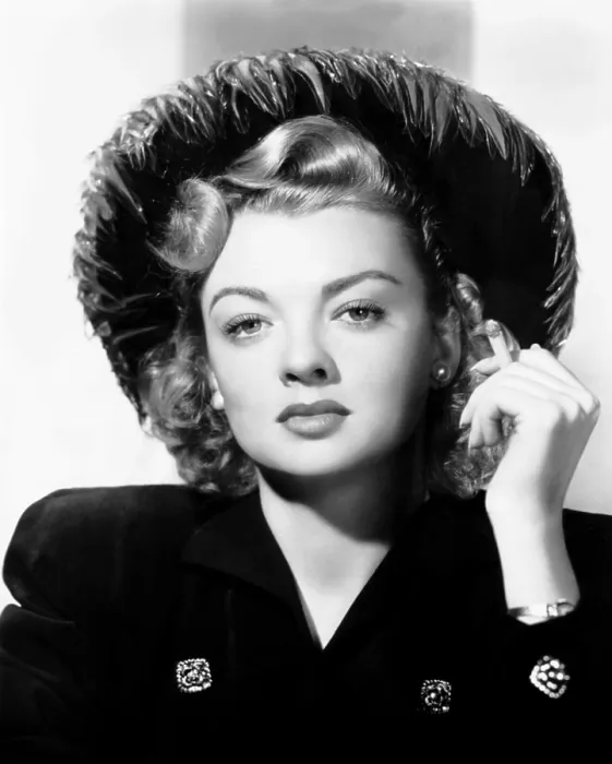 Framed Print : Myrna Dell, modeling a black felt hat trimmed with brown pheasant feathers, 1948 Framed Print : Myrna Dell, modeling a black felt hat trimmed with brown pheasant feathers, 1948