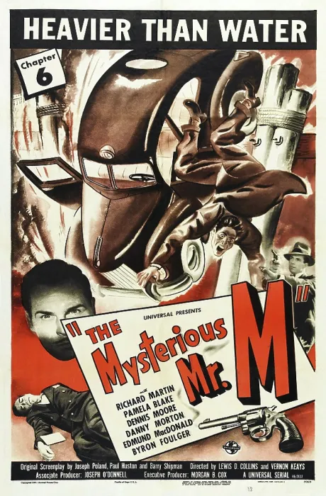 Framed Print : THE MYSTERIOUS MR. M, Chapter 6: Heavier Than Water, US poster, 1946