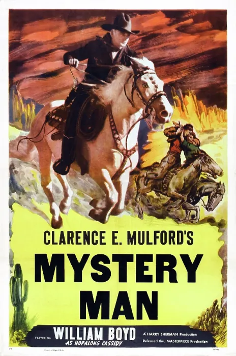 Framed Print : MYSTERY MAN, poster art, William Boyd, 1944