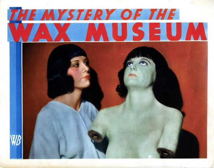 Framed Print : MYSTERY OF THE WAX MUSEUM, Joan Gale, with her wax effigy, 1933