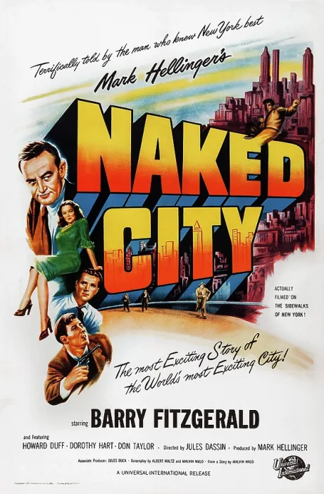 Framed Print : THE NAKED CITY, US poster art, left from top: Barry Fitzgerald, Dorothy Hart, Howard Duff, Don Taylor, 1948 Framed Print : THE NAKED CITY, US poster art, left from top: Barry Fitzgerald, Dorothy Hart, Howard Duff, Don Taylor, 1948