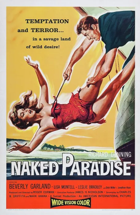 Framed Print : NAKED PARADISE, (aka THUNDER OVER HAWAII), US poster, 1957