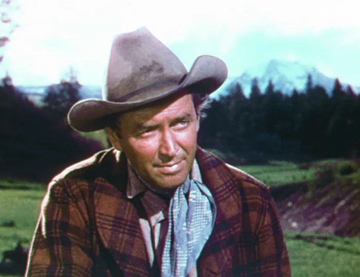 Framed Print : THE NAKED SPUR, James Stewart, 1953