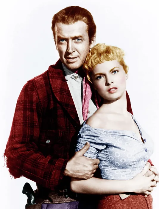 Framed Print : THE NAKED SPUR, from left: James Stewart, Janet Leigh, 1953 Framed Print : THE NAKED SPUR, from left: James Stewart, Janet Leigh, 1953