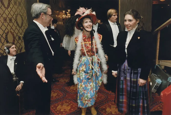 Framed Print : Nancy Reagan in her Second-Hand Clothes costume for the Gridiron Club