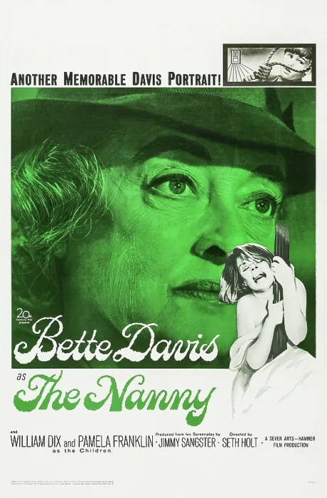 Framed Print : THE NANNY, US poster art, top: William Dix, bottom l-r: Bette Davis, Jill Bennett on poster art, 1965, TM and Copyright 20th Century Fox Film Corp