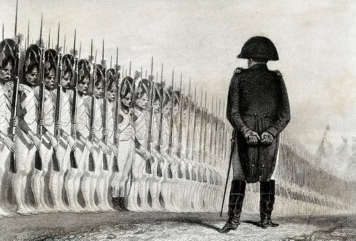 Framed Print : Napoleon reviewing his troops. Litography. SPAIN. Madrid. National Library. AISA / Everett Collection**US SALES ONLY** Framed Print : Napoleon reviewing his troops. Litography. SPAIN. Madrid. National Library. AISA / Everett Collection**US SALES ONLY**