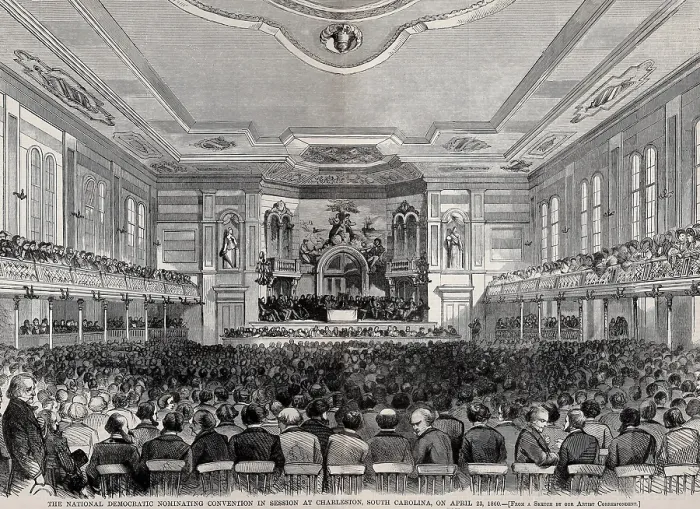 Framed Print : National Democratic nominating convention in session, Charleston, South Carolina on April 23, 1860
