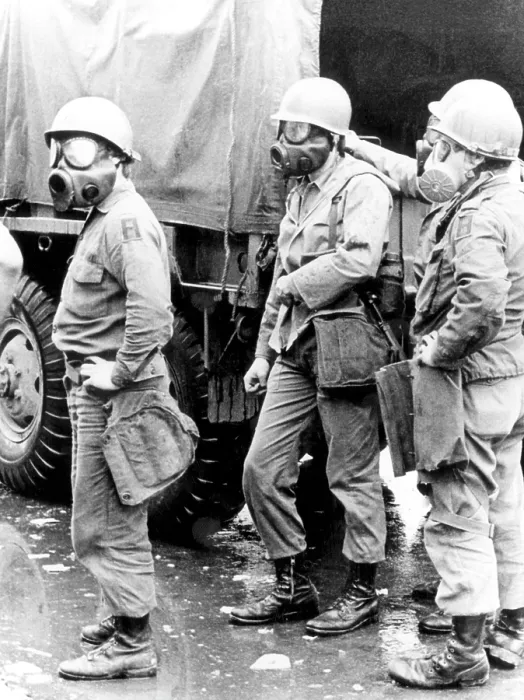 Framed Print : National Guard troops preparing to go inside the walls of Attica Prison after massive riots. New York, September 13, 1971. Courtesy: CSU Archives / Everett Collection Framed Print : National Guard troops preparing to go inside the walls of Attica Prison after massive riots. New York, September 13, 1971. Courtesy: CSU Archives / Everett Collection