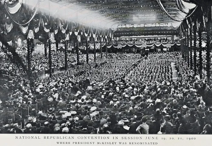 Framed Print : National Republican Convention in session, Exposition Auditorium, Philadelphia, June 19-21, 1900