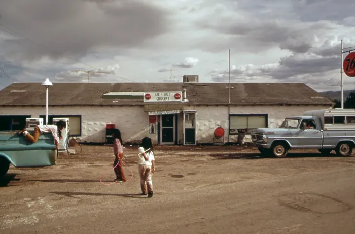 Framed Print : Native American reservation. Paiute Indian children outside off the grocery store. Pyramid Lake Paiute Reservation, Nixon, Nevada, ca. 1973 Framed Print : Native American reservation. Paiute Indian children outside off the grocery store. Pyramid Lake Paiute Reservation, Nixon, Nevada, ca. 1973