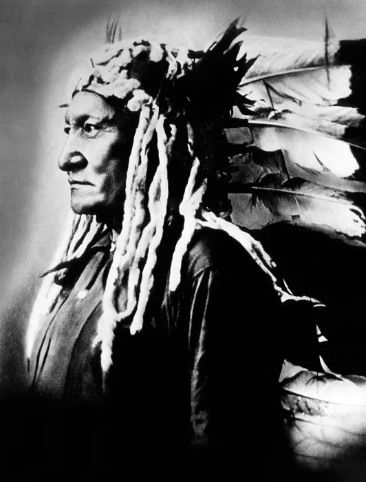 Framed Print : Native American Sioux chief Sitting Bull, (c. 1831-1890), best known for his victory at Battle of Little Big Horn, c. 1880's.. Courtesy: CSU Archives  /  Everett Collection