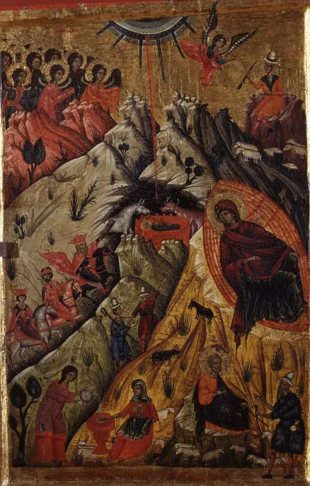 Framed Print : Nativity, by Nikolla, tempera on wood - Albania, Berat, Onufri Museum. Whole artwork view. Nativity, from the iconostasi of the Assumption of Mary in Vlacherna Framed Print : Nativity, by Nikolla, tempera on wood - Albania, Berat, Onufri Museum. Whole artwork view. Nativity, from the iconostasi of the Assumption of Mary in Vlacherna
