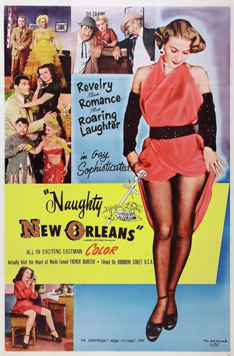 Framed Print : NAUGHTY NEW ORLEANS, U.S. poster art, 1954 Framed Print : NAUGHTY NEW ORLEANS, U.S. poster art, 1954